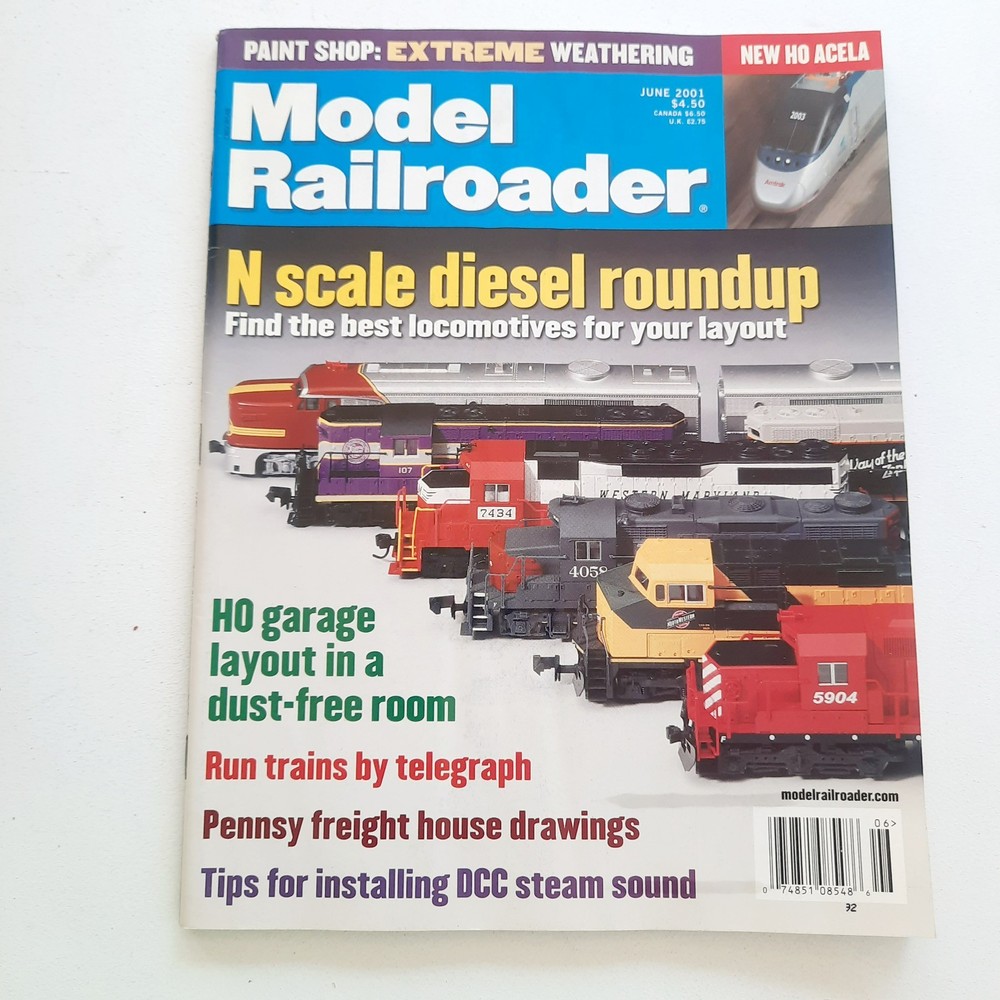 Model Railroader Magazine - Full Year 2001 Complete