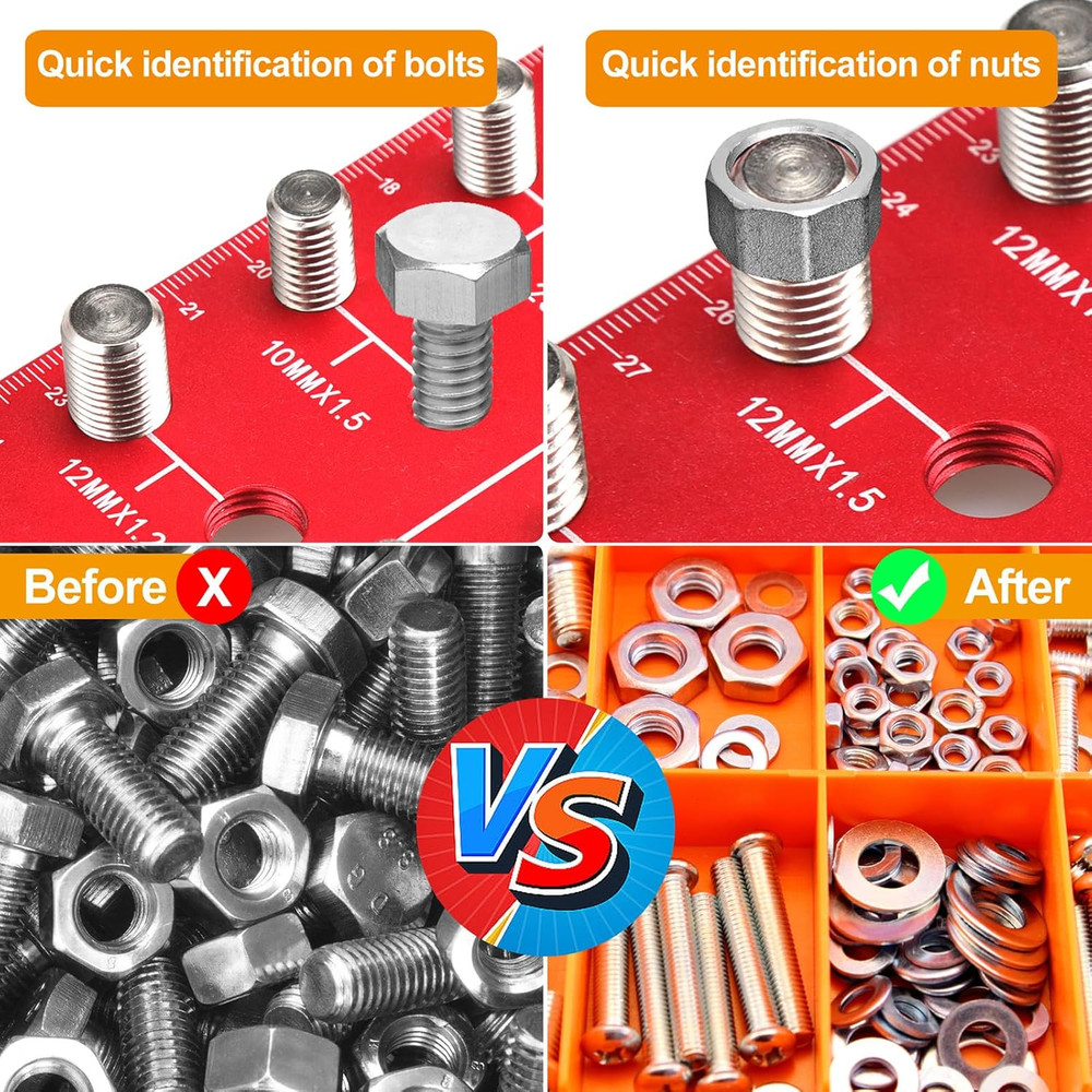 Thread Checker - 55 Nut & Bolt Thread Checker Bolt Size and Thread Gauge 19 Stan