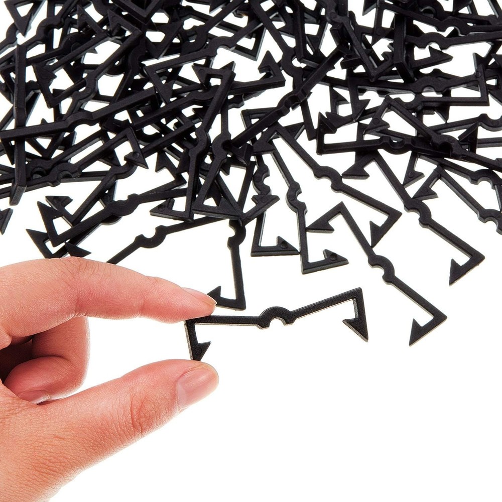 200 Count Black Plastic Pegboard Clip Locks - Effortless Organization Solution