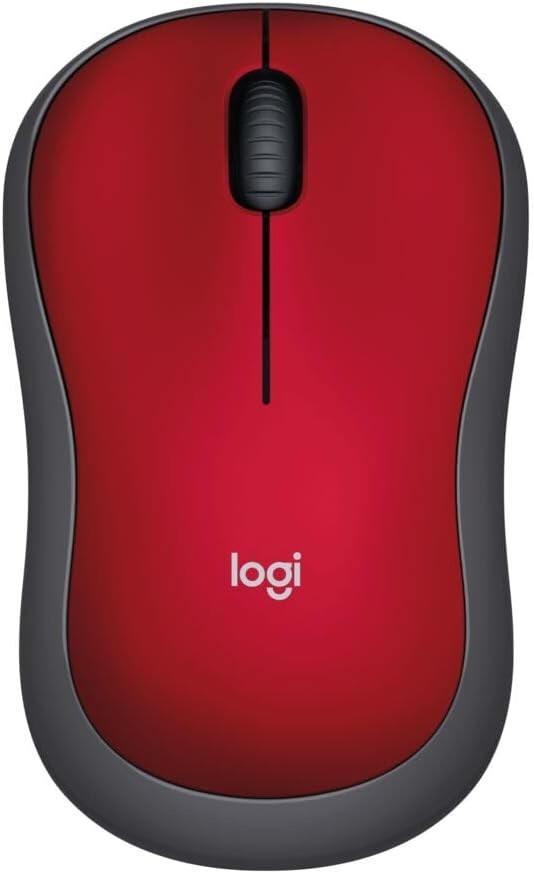 Logitech M185 Wireless Mouse - Red - NO USB RECEIVER