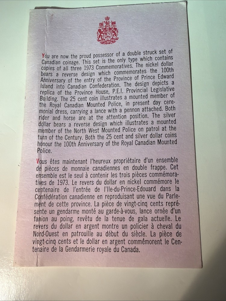1973 Royal Canadian Mint Proof Set