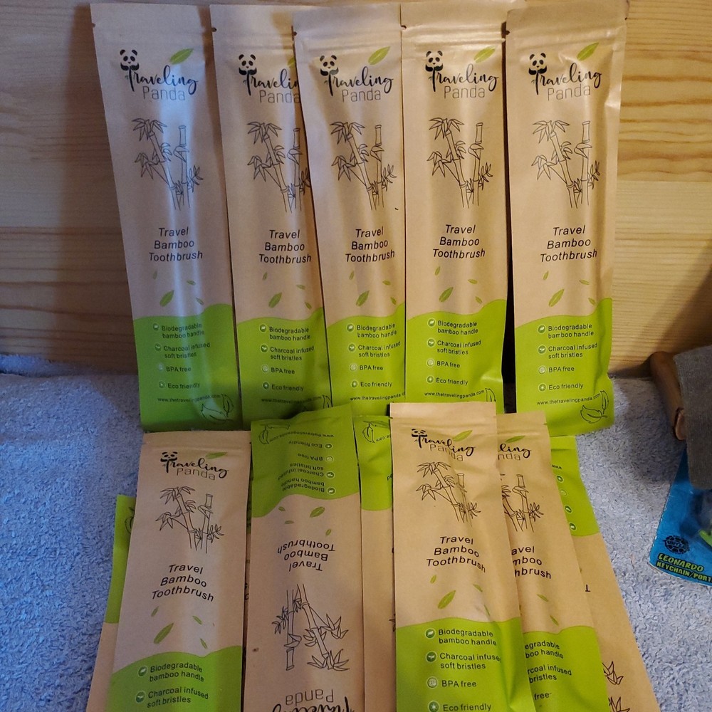 Bamboo Toothbrushes Soft Bristles 20 Pack, Biodegradable BPA Free Soft Bristles
