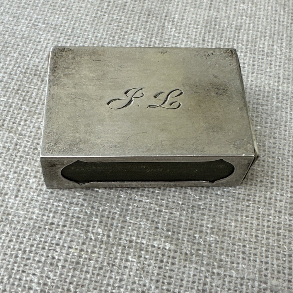 STERLING SILVER MATCHBOX MATCH BOX SAFE HOLDER C