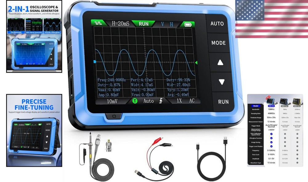 Portable Automotive Oscilloscope with Trigger Function/