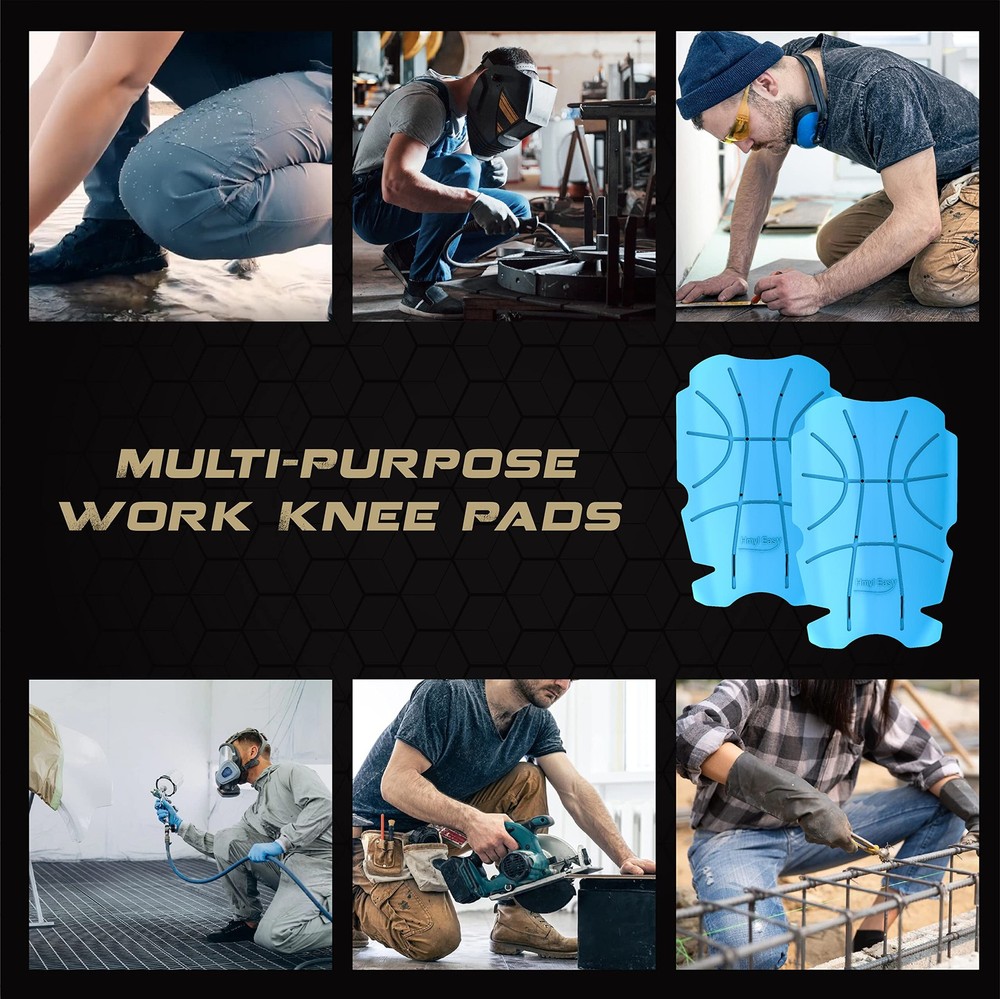 Breathable Pocket Knee Pad Insert for Work Pants/Bibs, Uniforms, and Tactical...