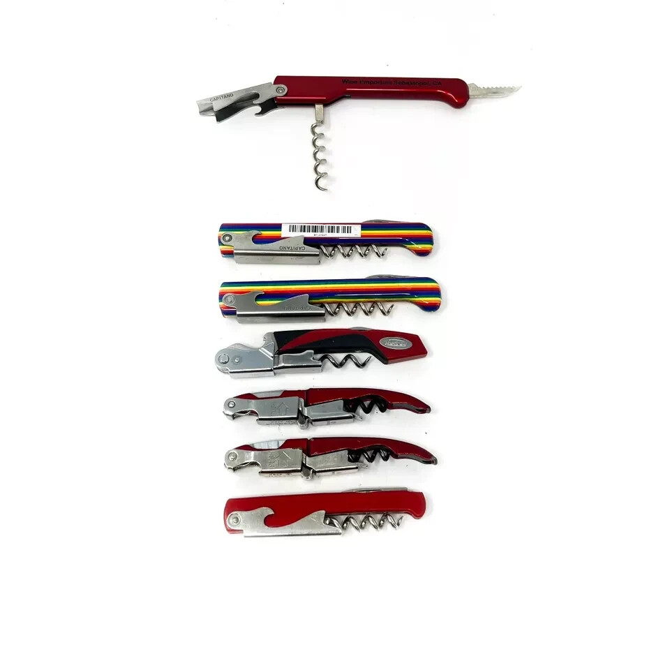 7 Pcs Trudeau, Capitano and Assorted, Waiter's Corkscrew, Wine Bottle Opener
