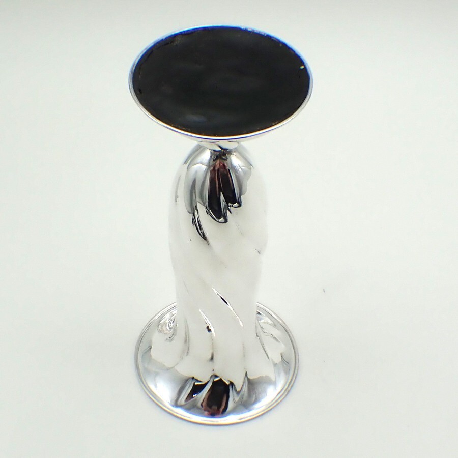 Twisted Design Vase German 835 Silver Mono EF