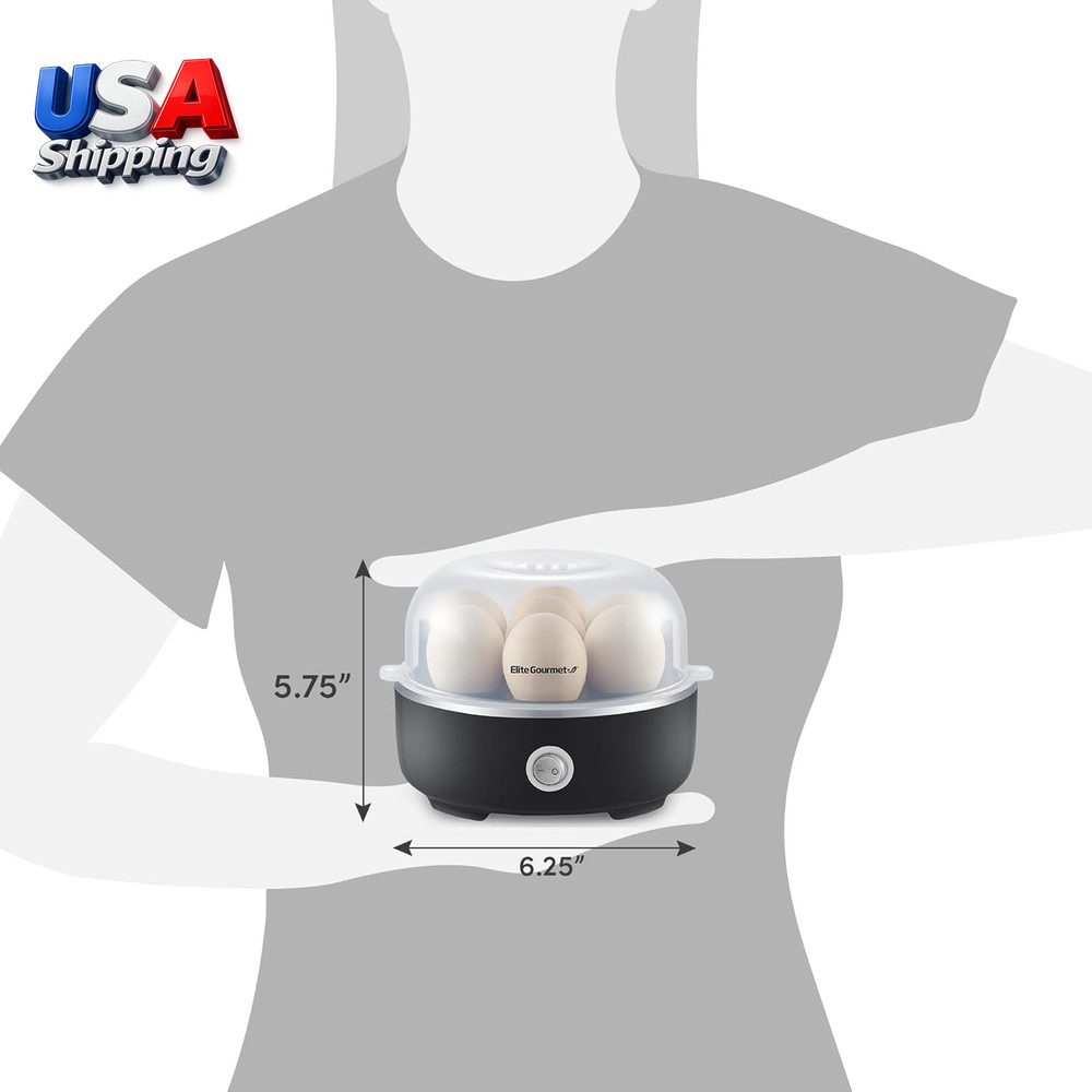 EGC115B Easy Egg Cooker Electric 7-Egg Capacity, Soft, Medium, Hard-Boiled Egg C