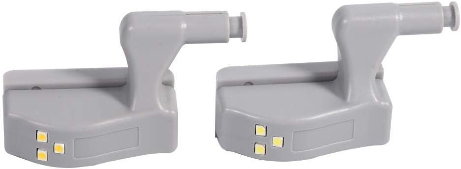 10Pcs Light Hinges Set, Universal Cabinet Cupboard Wardrobe LED White