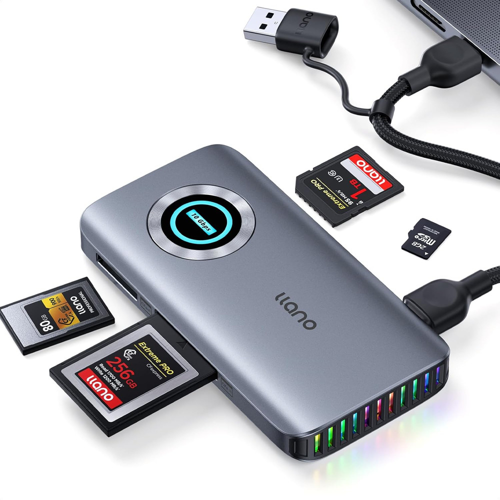 Cfexpress Type A/B Card Reader, USB 3.2 Gen 2 (10Gbps) Reader, 4 in 1 UHS-II Sd&