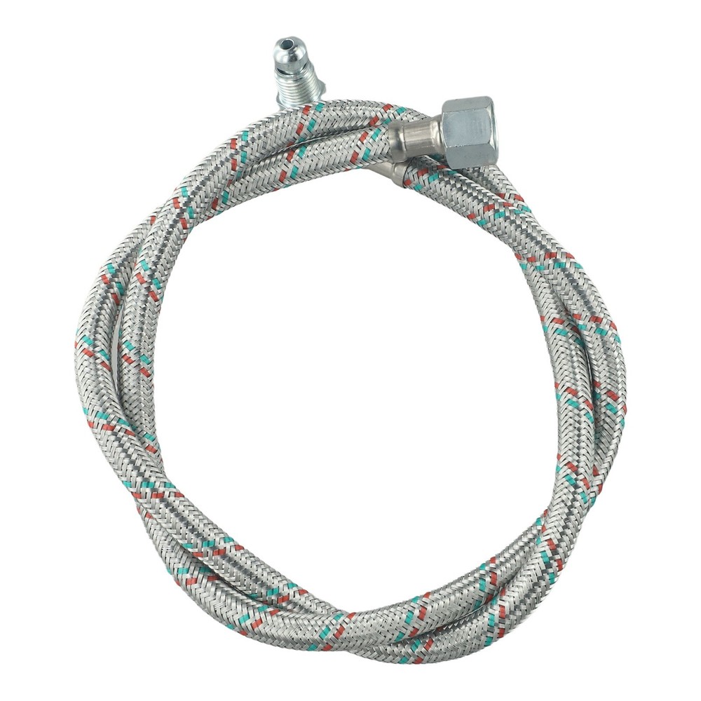 Burner Oil Line Oil Line 3/8" Female X 1/4" Male Metal Oil Line Silver Oil Line