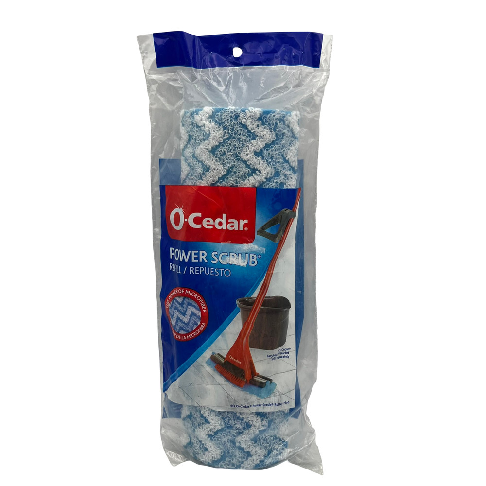 O-Cedar Power Scrub Roller Mop Refill Microfiber Wave New Sealed