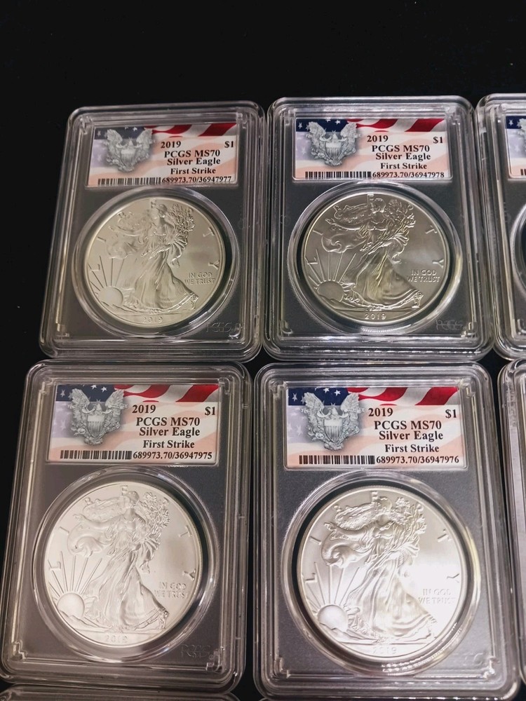 (40)2019 PCGS MS70 Silver Eagle First Strike-$190 EACH
