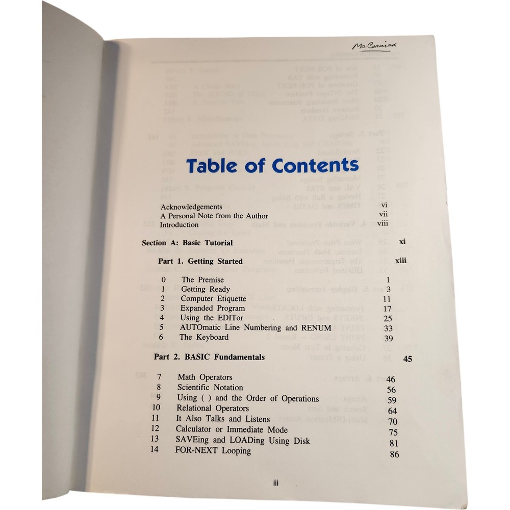 Learning BASIC for the TANDY Computers, David Lien 1986 - Radio Shack PCs