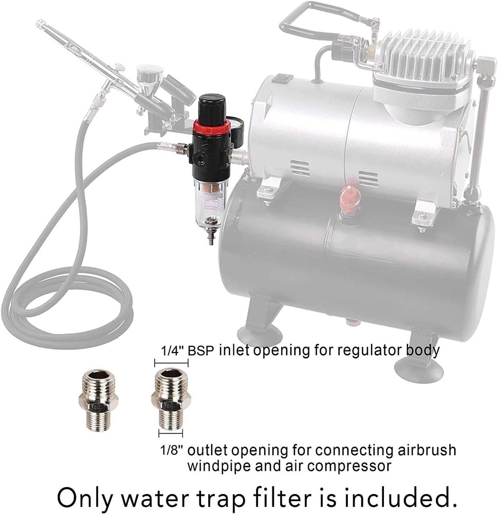 Airbrush Compressor Pressure Regulator Water Trap Filter Moisture...