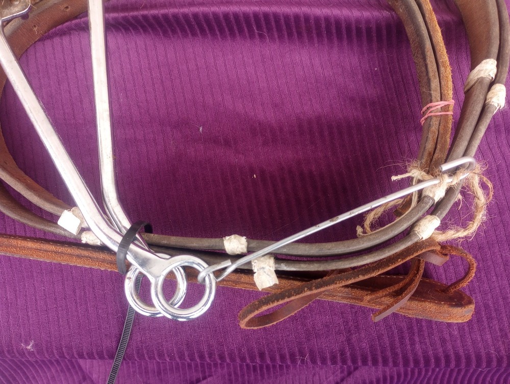 used leather horse halter