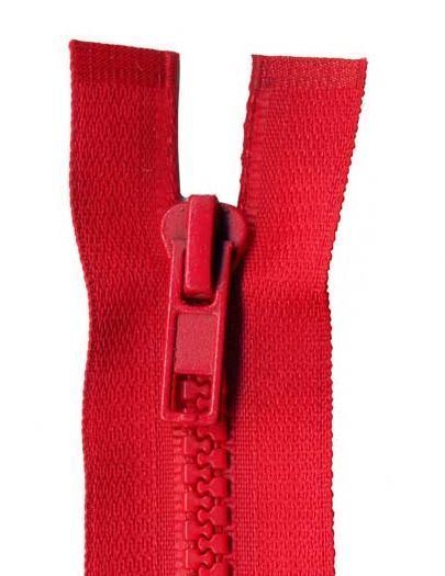 80cm Red Open End Chunky Zip