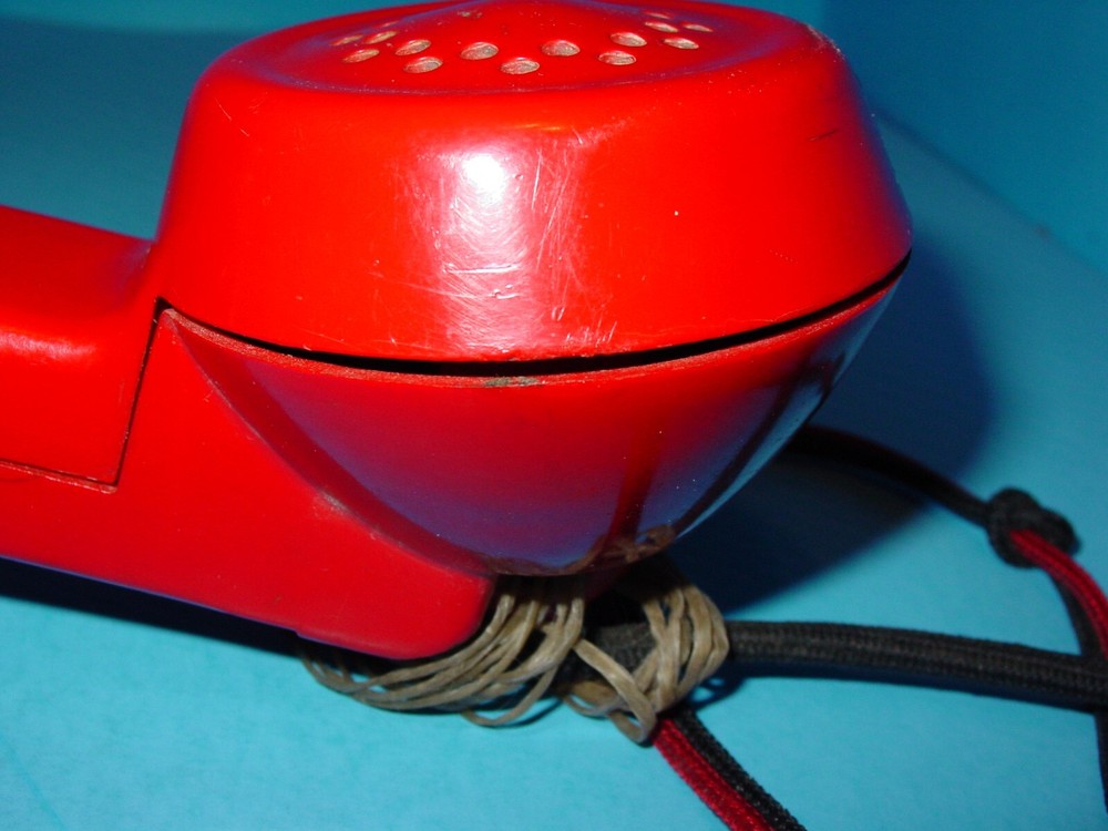 Vintage Red AE CD AECD Lineman's Test Set Rotary Dial Untested