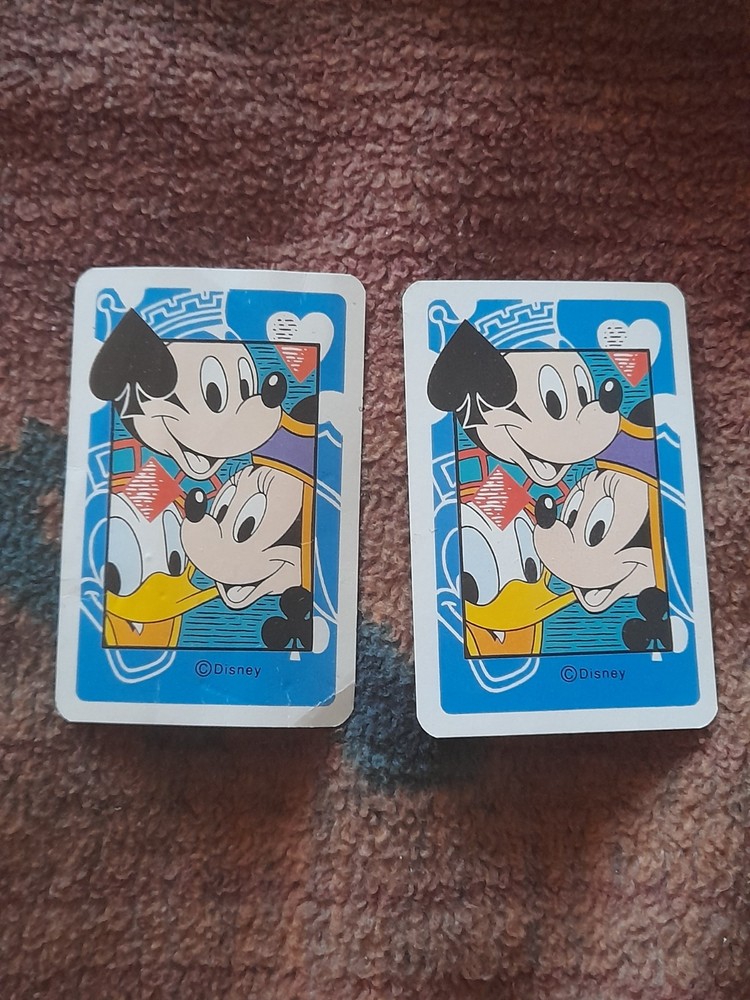 Vintage Disney playing cards × 2