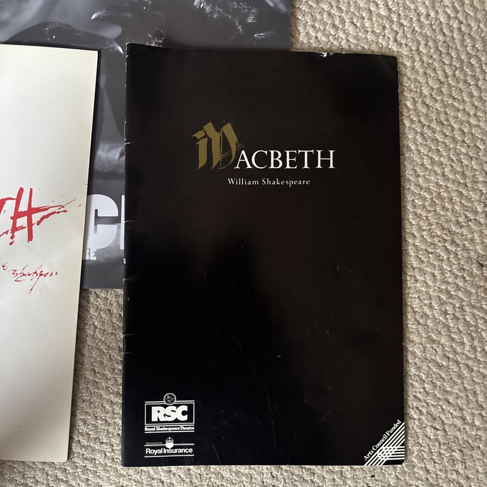 RSC Macbeth Theatre Programmes Vintage 2x 1980's + 2004 VGC