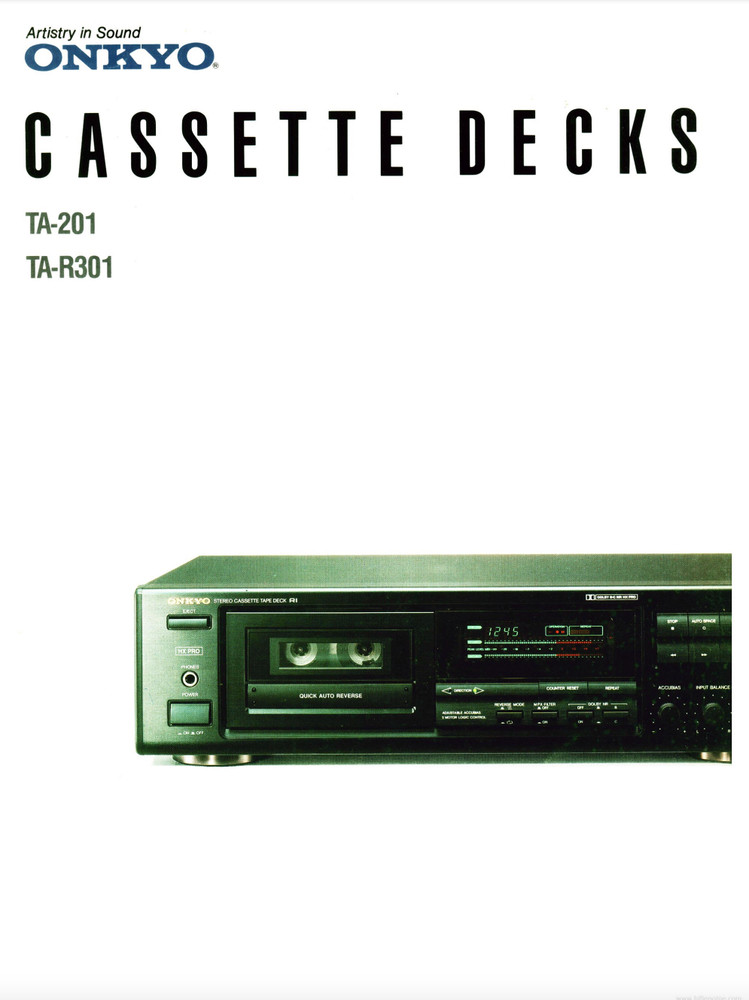 Vintage Onkyo TA-R301 Cassette Deck