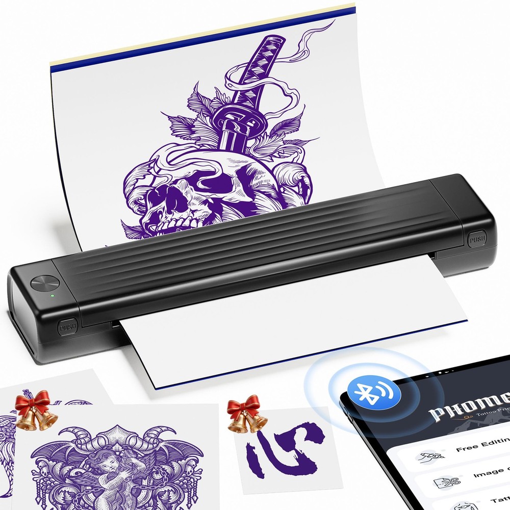 Itari A886 Tattoo Stencil Printer Kit for Beginners, Black