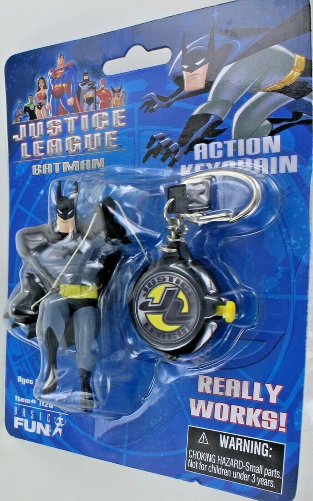Justice League BATMAN Action Keychain Keyring Marvel DC Comics Bat Wayne Retired