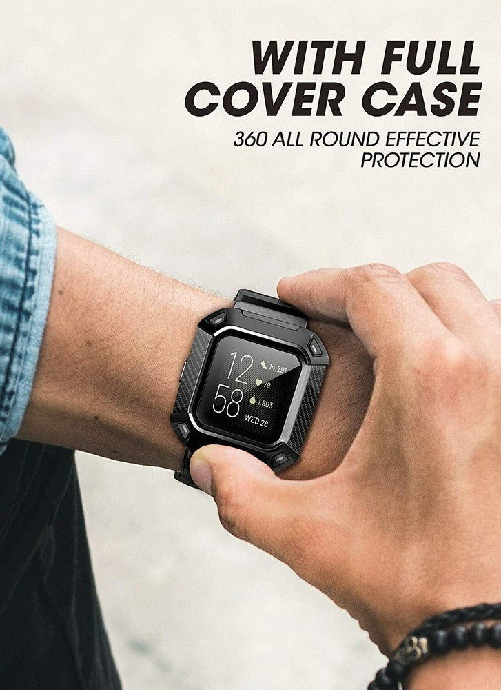 For Fitbit Versa 4/3 For Fitbit Sense 2/1, SUPCASE Wristband Case Durable Cover