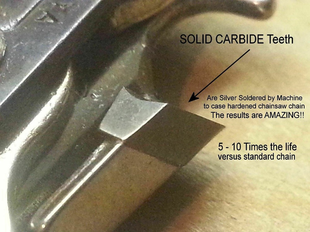 *SOLID CARBIDE* Chainsaw Chain Fit Echo CS-590 Timber Wolf 18" 20" 24" SEE VIDEO