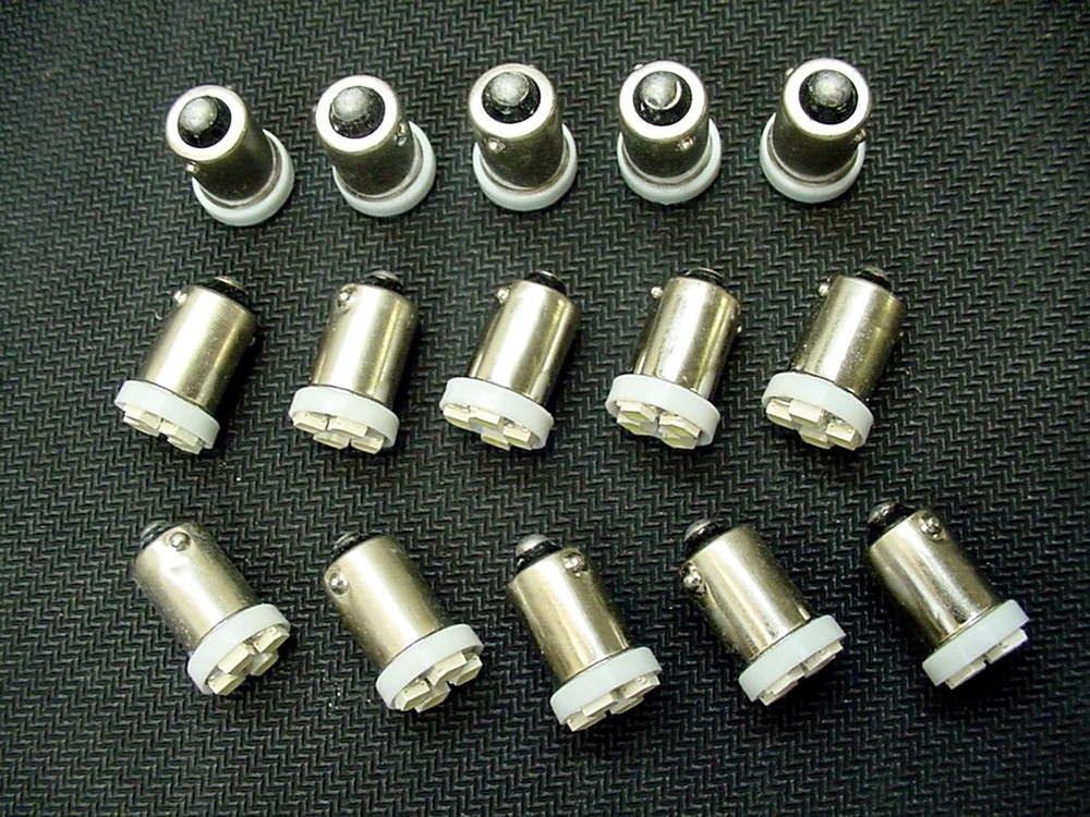 15 BRIGHT White LED Instrument Panel Dashboard BA9S 1895 1815 Lights Bulbs Chevy