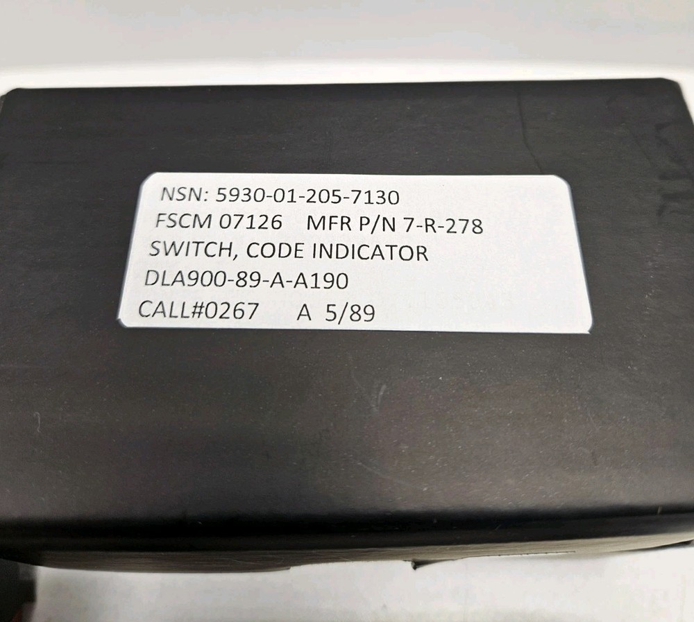 5930-01-205-7130 Code Indicating Wheel Switch 7-r-278   * One Unit *