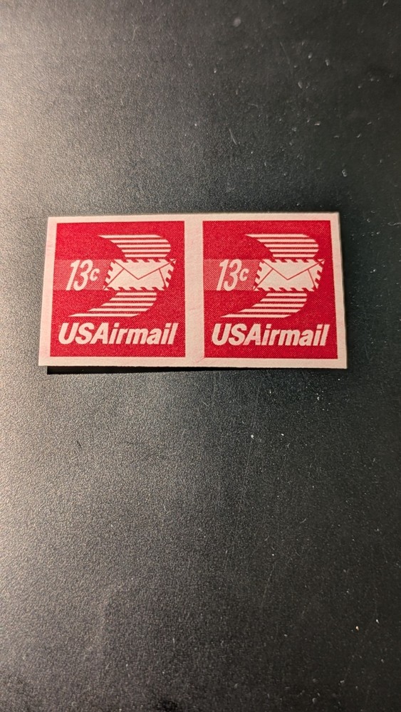U.S. Airmail Stamp #C83a Imperf. Pair Very Fine Mint Never Hinged