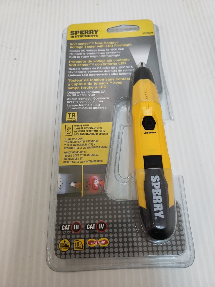 Sperry Instruments Voltage Detector with Flashlight Non-Contact Voltage Tester