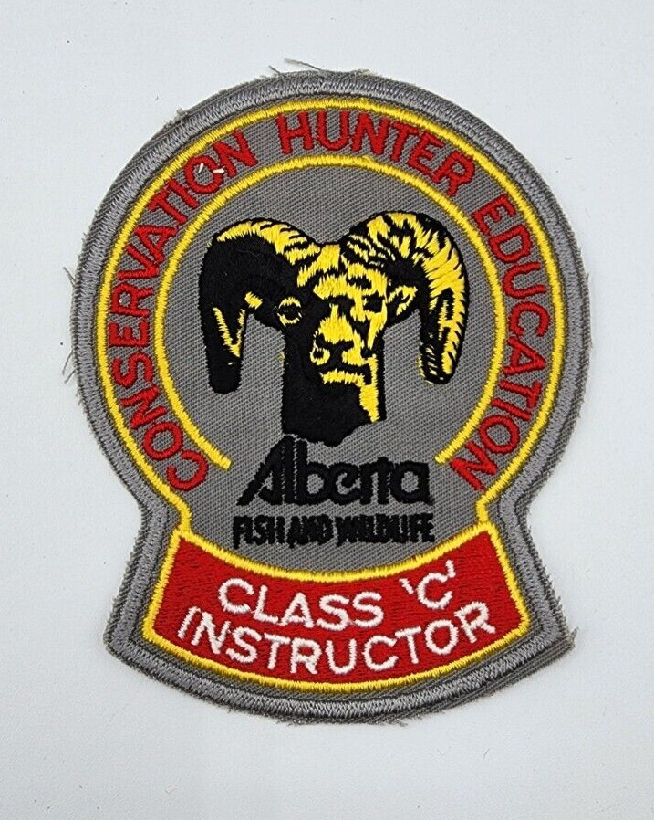 Conservation Hunter Education Alberta Fish Wildlife Instructor Embroidered Patch