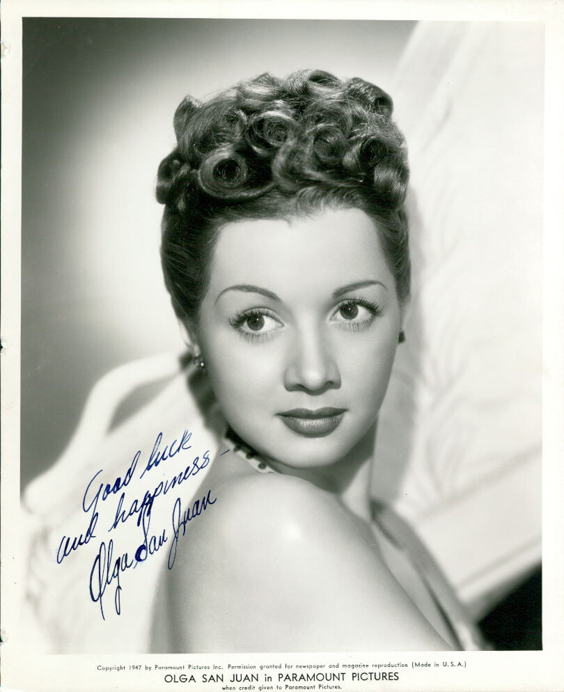 Olga San Juan (Vintage) signed photo COA