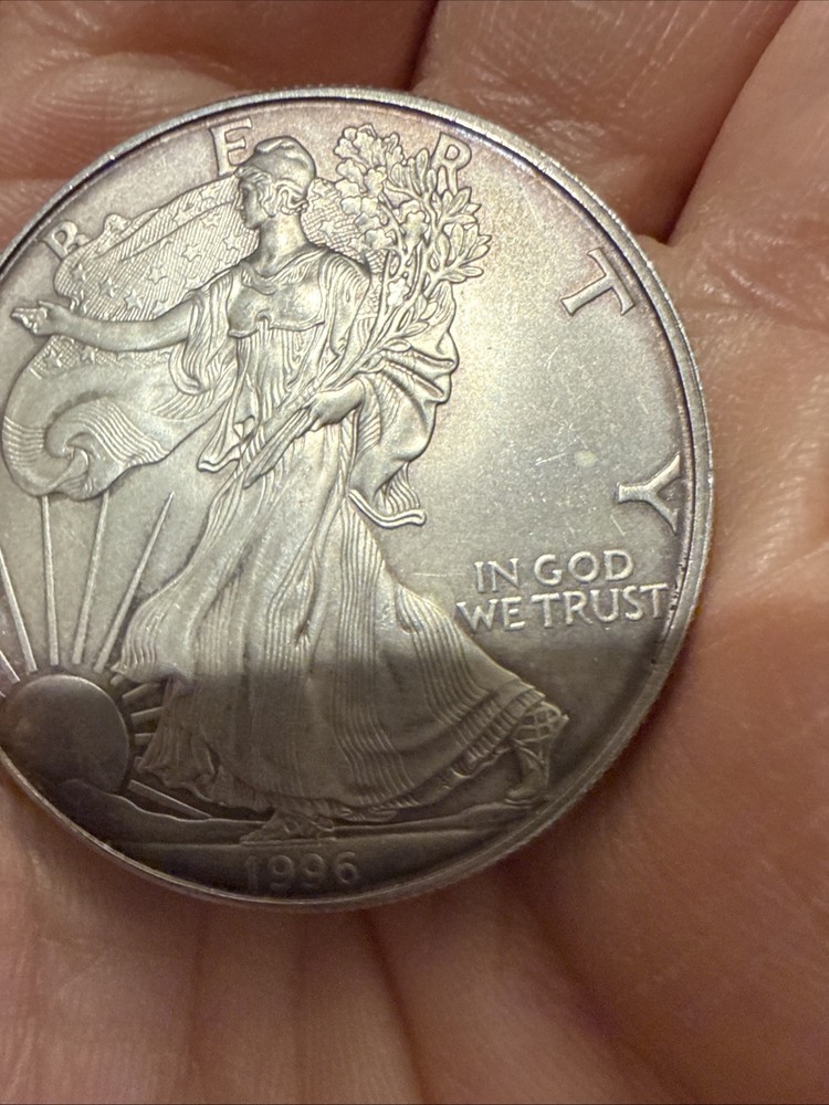 1996 American Silver Eagle BU Purple Toning
