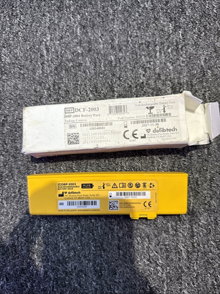 Defibtech View AED Battery DCF-2003, DBP-2003 Battery Tested Low, Powers On Unit