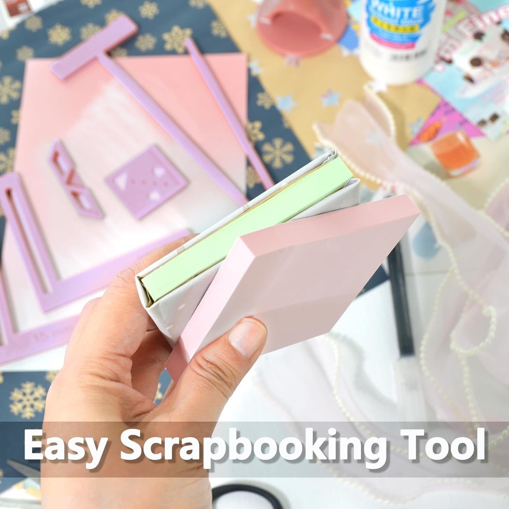 6-Piece Scrapbooking Tool Kit: Elegant Stencils & Guides for Creative Projects