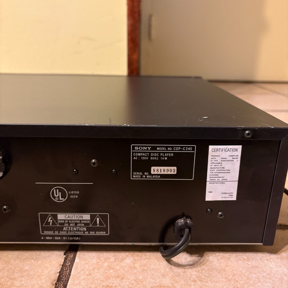 Sony CDP-C245 5-Disc CD Player