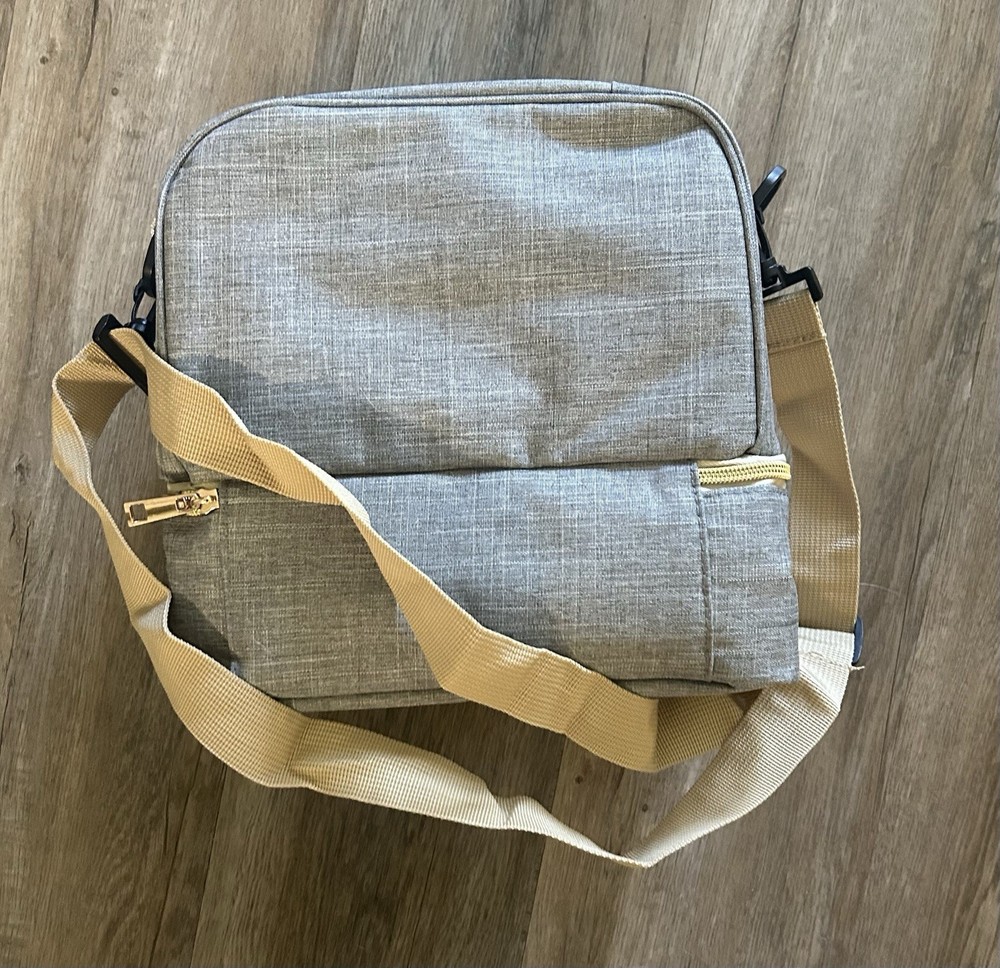 NEW Momigo Breast Pump Bag Backpack Cooler Double Layer Work Milk Storage Grey