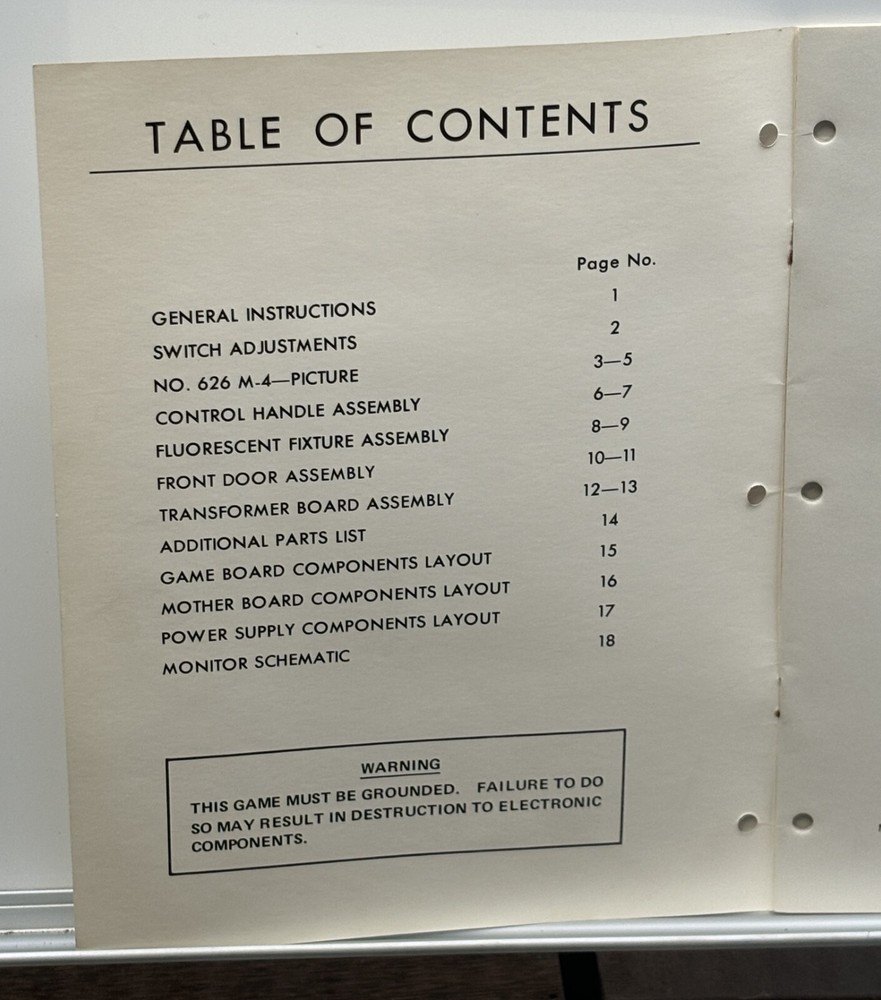 ORIGINAL-MIDWAY MFG-M-4-SCHEMATICS-PARTS CATALOG