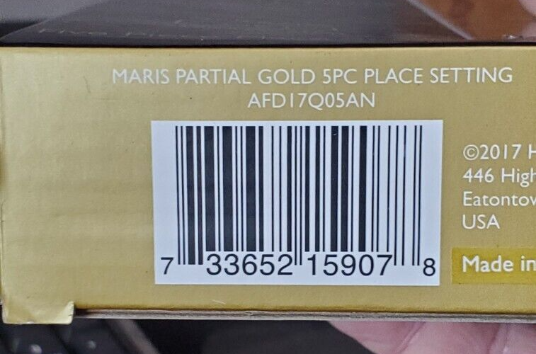 ARGENT ORFEVRES MARIS PARTIAL GOLD 5 PC FLATWARE SS NIB A9