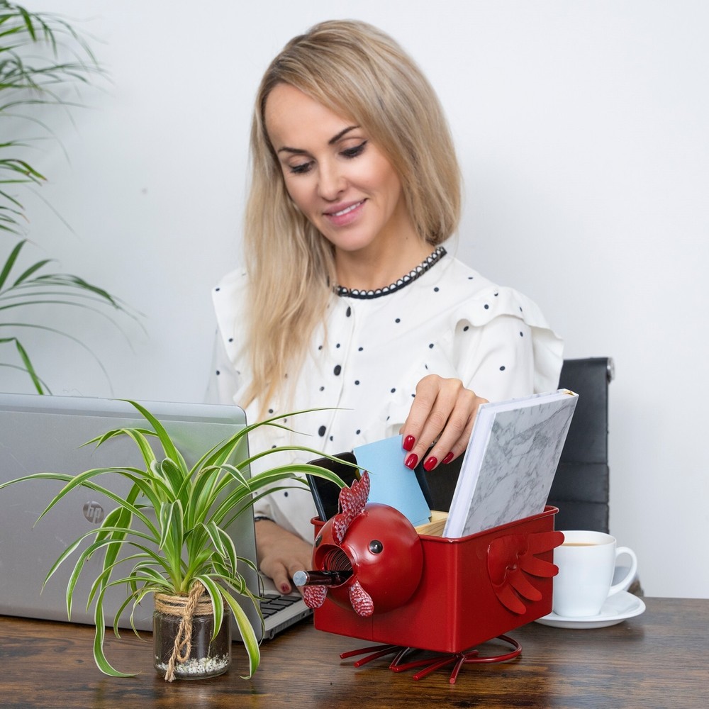 Made Easy Kit Desk Organizer, with Module Compartments (Red Rooster)