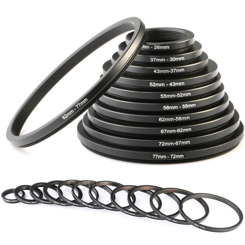 82mm-72mm 82mm to 72mm Step Down Filter Ring Adapter Black