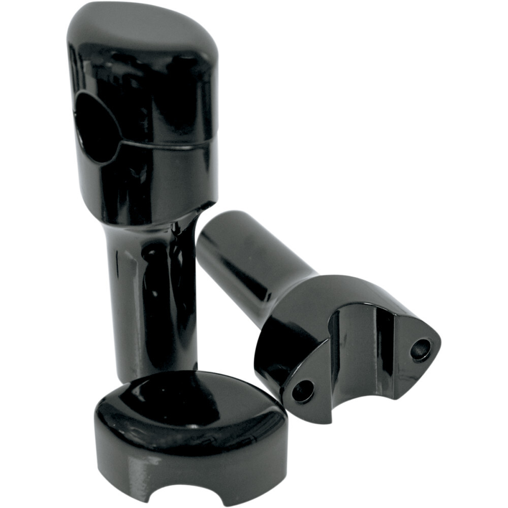LA Choppers Black 4" Smooth Risers for 1" Handlebars | LA-7402-04B