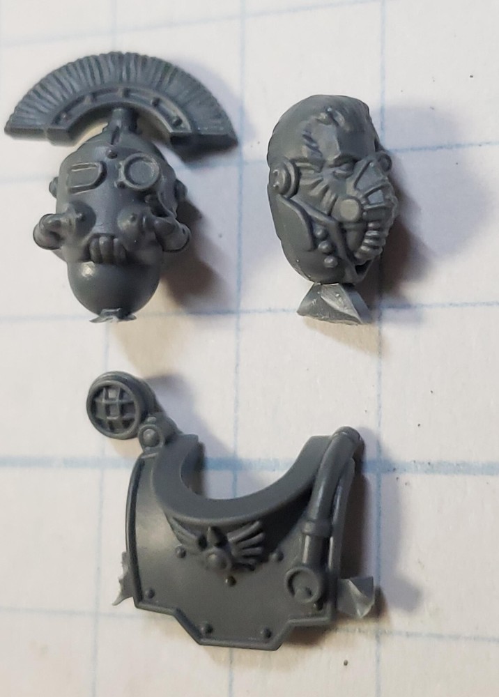 30k Solar Auxilia Tactical Command Section Sergeant Heads Top Brush Bare B