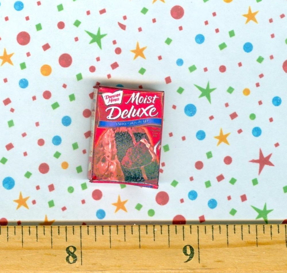 Dollhouse Miniature size Chocolate Cake Mix Box