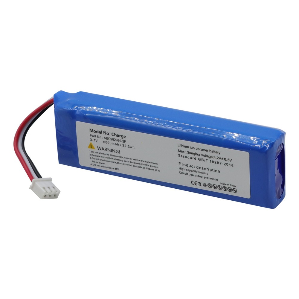 New 6000mAh AEC982999-2P Battery for JBL Charge Portable Bluetooth Speaker