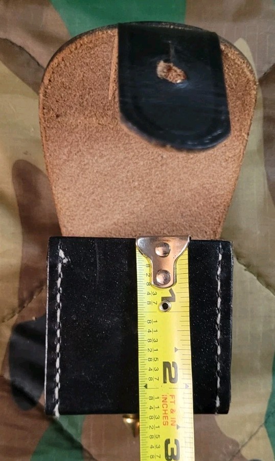 Muzzleloader Cap Or Ball Belt Pouch Black Leather Owb