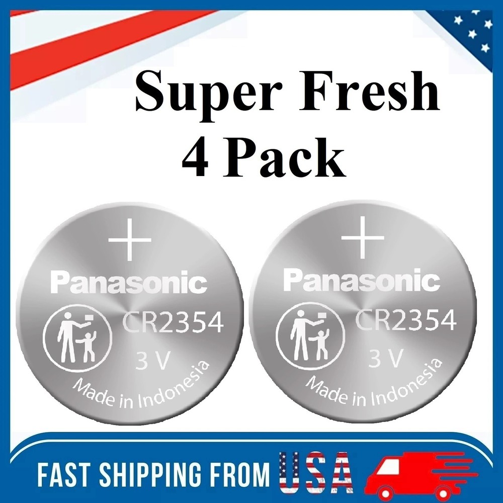 4 PCS Panasonic CR2354 Lithium Battery 3V Button Cell Computer Portable Devices